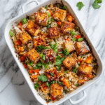 Dump and Bake Teriyaki Tofu Rice Casserole Made Easy 2 Dump and Bake Teriyaki Tofu Rice Casserole Made Easy