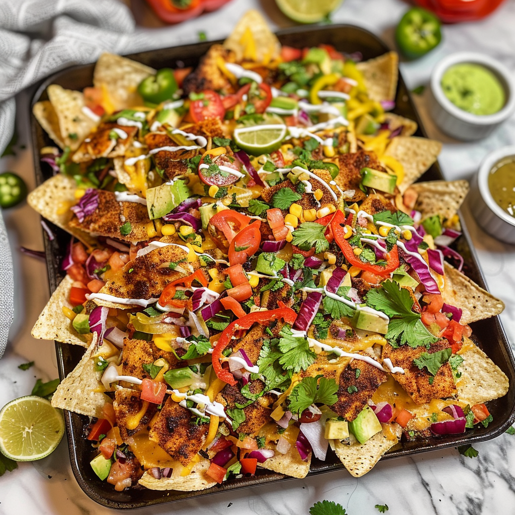 Blackened Tilapia Nachos: High Protein Meal