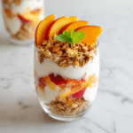 Peach and Granola Greek Yogurt Parfait Recipe 4 Peach and Granola Greek Yogurt Parfait Recipe