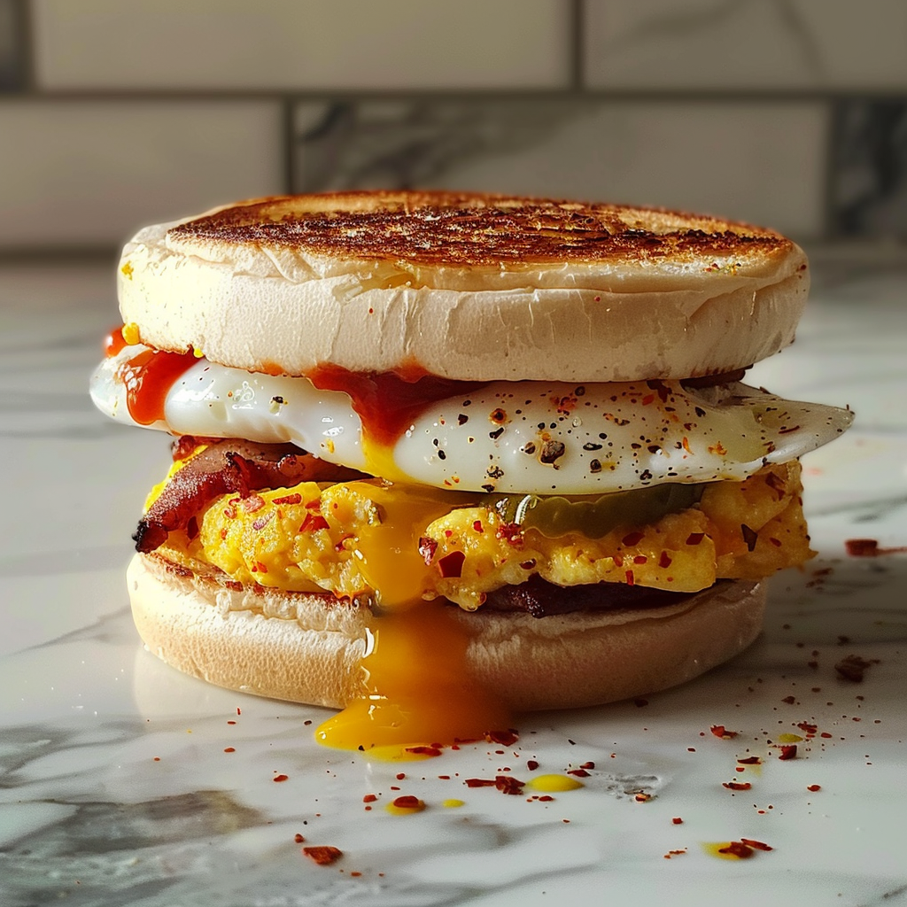 Spicy Chipotle Egg Breakfast Sandwich with 32g Protein 5 image 1777741387750