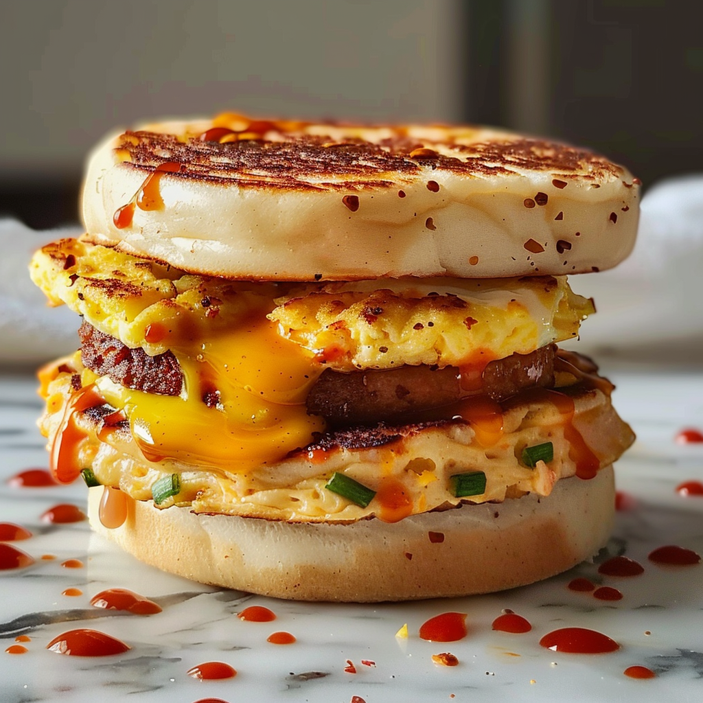Spicy Chipotle Egg Breakfast Sandwich with 32g Protein