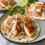 Grilled Fish Tacos With Cabbage Slaw: Fresh and Flavorful 6 Grilled Fish Tacos With Cabbage Slaw: Fresh and Flavorful