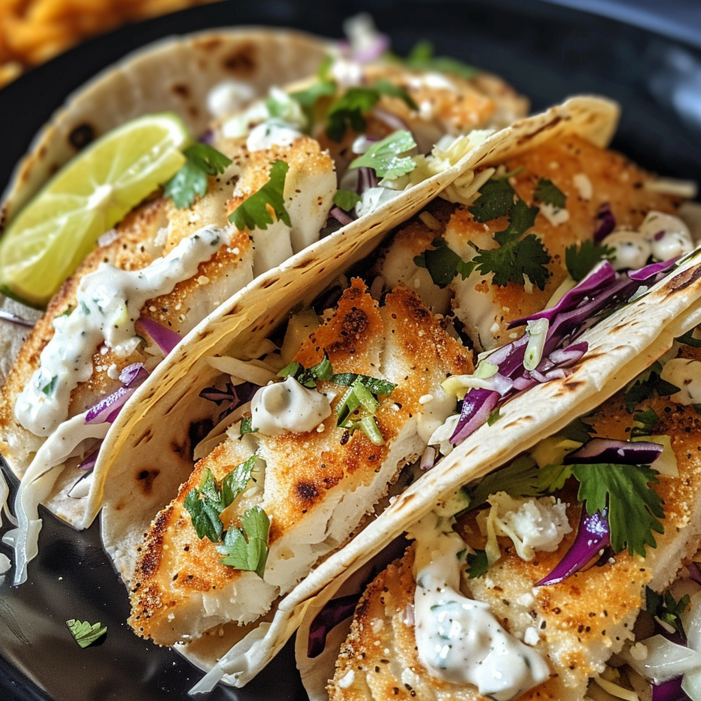 Fish Tacos with Cilantro Lime Slaw: A Flavorful Delight