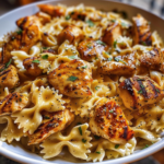 Garlic Butter Chicken Bowtie Pasta for High Protein Gains