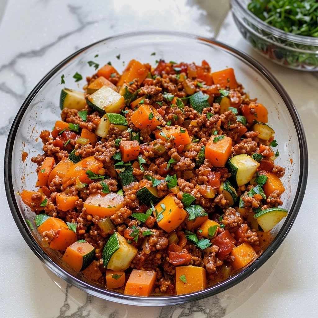 Ground Beef Zucchini Sweet Potato Skillet Meal 2 image 1784464794443