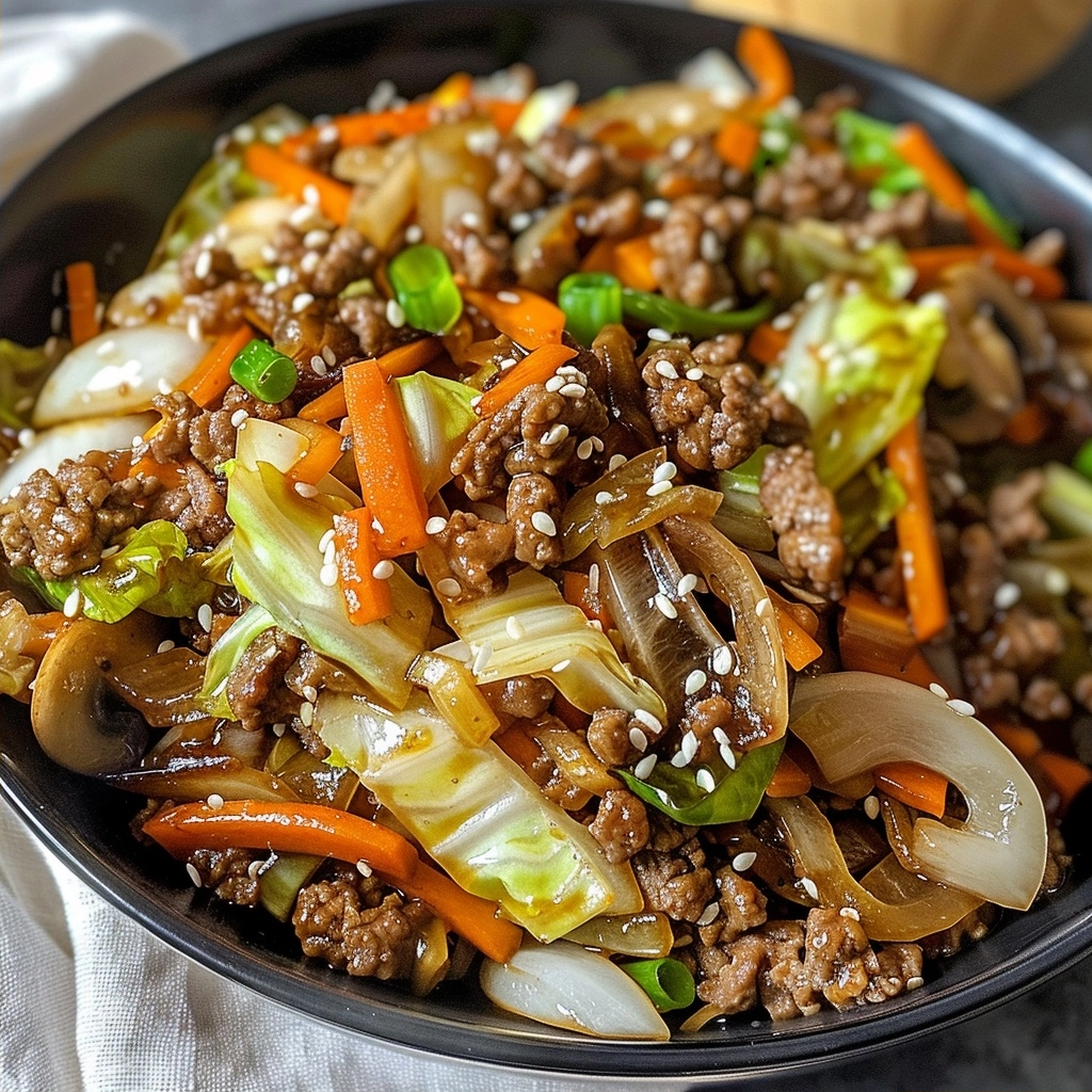 Chinese Ground Beef and Cabbage Stir Fry 4 image 1784630270408
