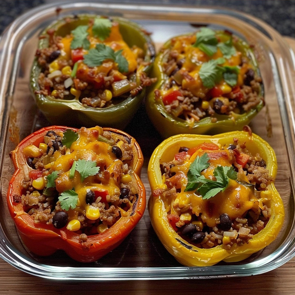 Turkey Taco Stuffed Peppers for Easy High-Protein Meals