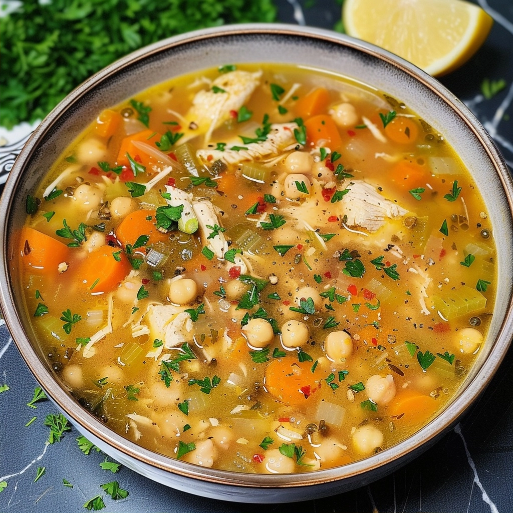 Chicken and Chickpea Soup for High-Protein Fuel