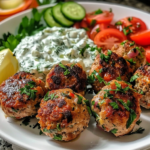 Greek Turkey Meatballs with Tzatziki: High-Protein Prep 6 Greek Turkey Meatballs with Tzatziki: High-Protein Prep