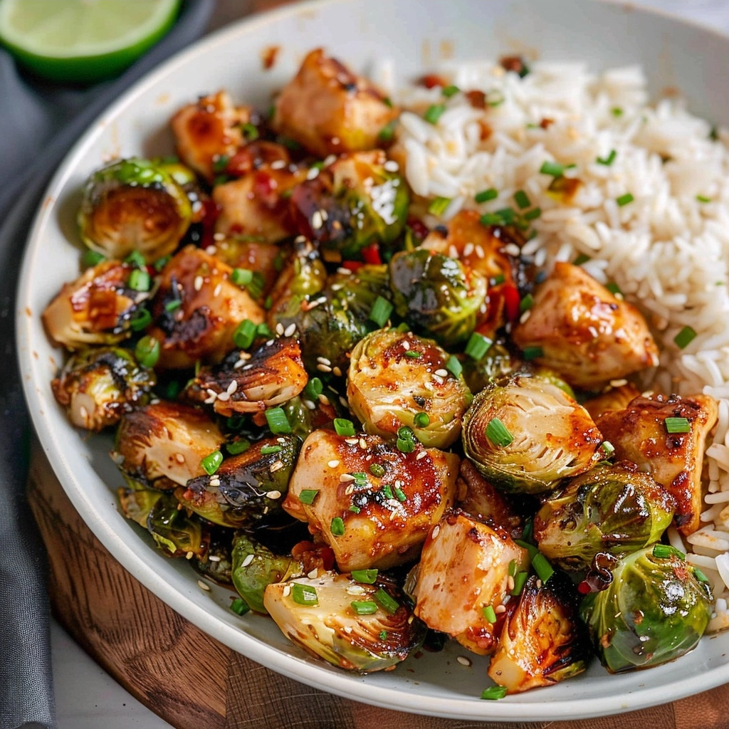 Air Fryer Sweet Chili Chicken and Brussels Sprouts 5 image 1784888796153
