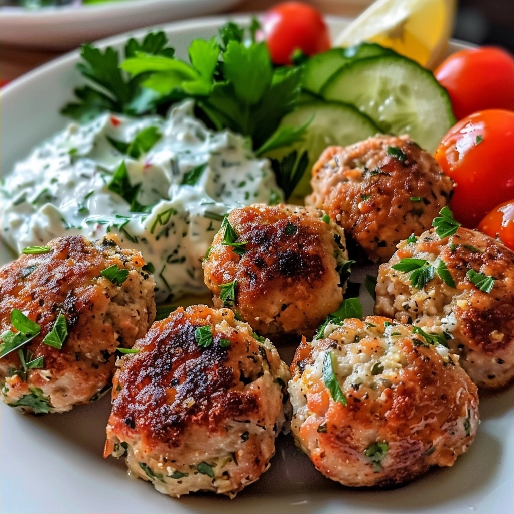 Greek Turkey Meatballs with Tzatziki: High-Protein Prep