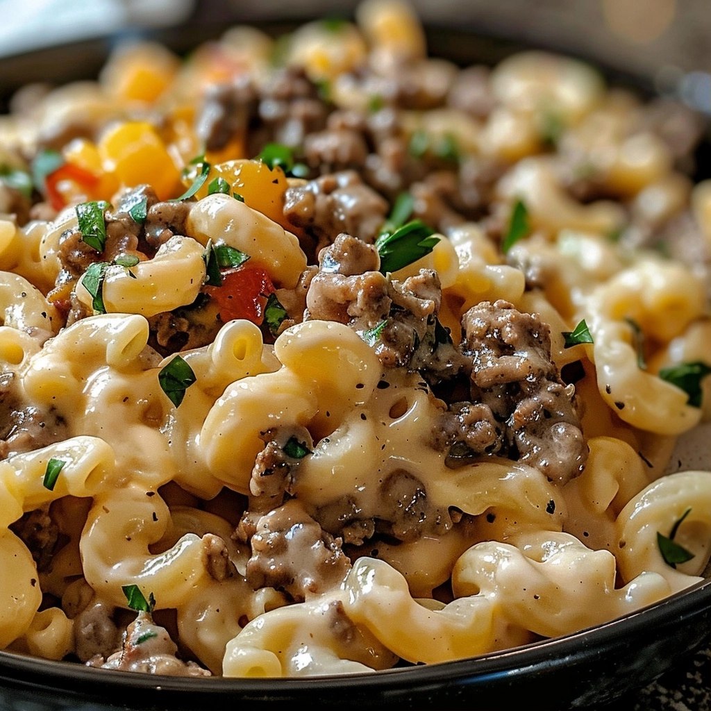 High Protein Philly Cheesesteak Mac and Cheese Recipe 5 image 1784974631274