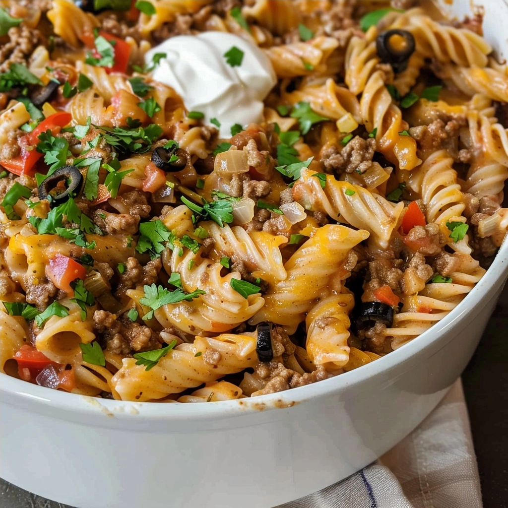 High Protein Creamy Taco Pasta Recipe 5 image 1785007322935
