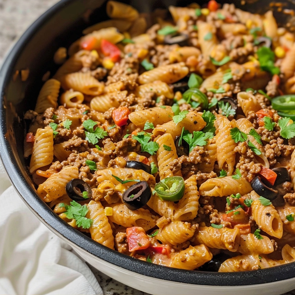 High Protein Creamy Taco Pasta Recipe