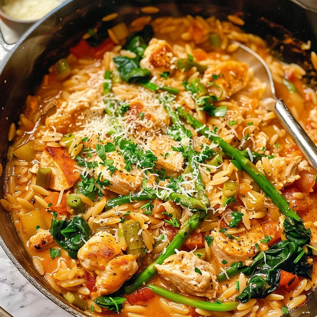 One Pot Chicken Orzo Recipe for Protein Lovers 4 image 1785007393084