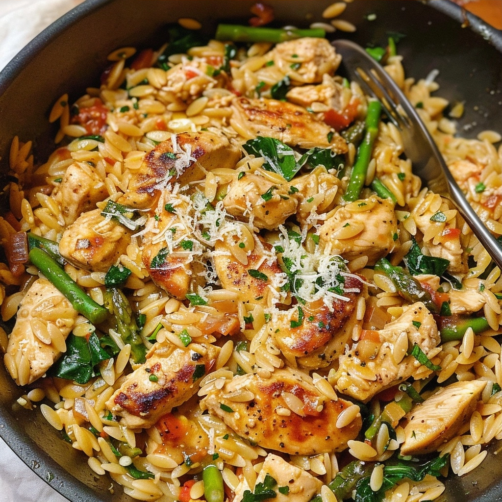 One Pot Chicken Orzo Recipe for Protein Lovers 5 image 1785007397494