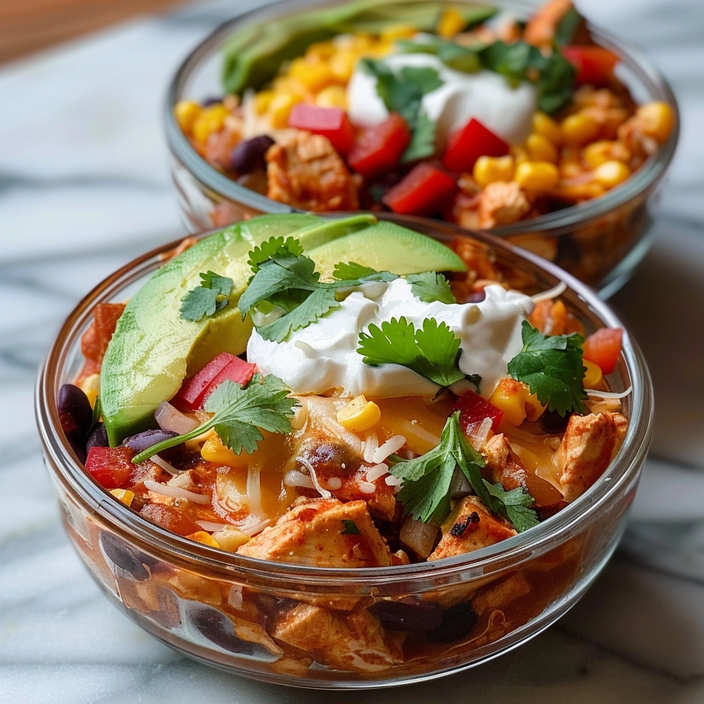Chicken Cottage Cheese Enchilada Bowls For Protein