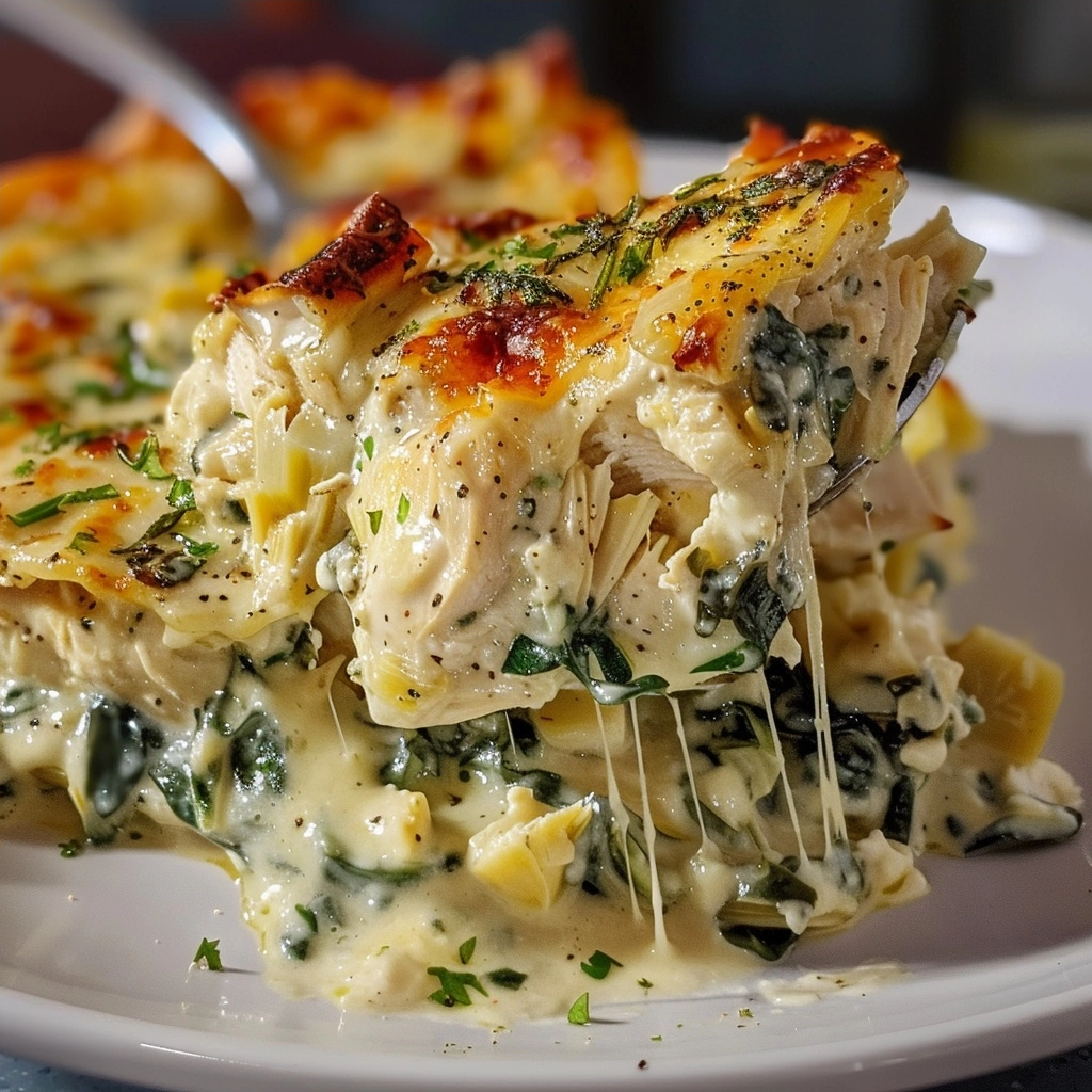 Spinach Artichoke Chicken Casserole for High Protein Goals 5 image 1785144792366