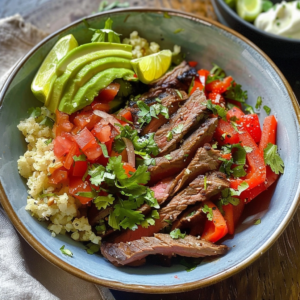 Steak Fajita Bowl Recipe for High-Protein Gains