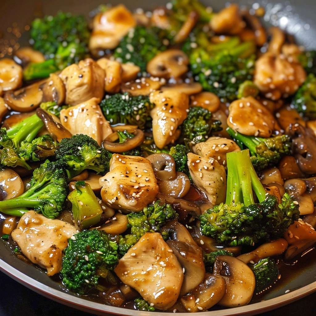 Chicken Broccoli and Mushroom Stir Fry Recipe